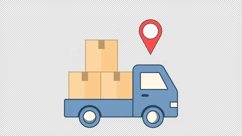 Delivery truck Stock Footage 317528696