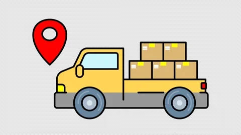 Delivery truck 스톡 동영상 334723686
