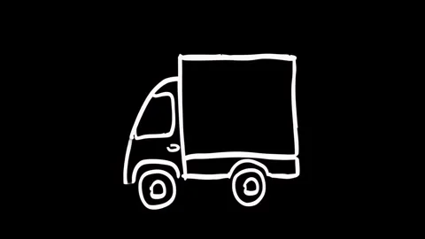 Delivery Truck Icon Animation Loop Stock Footage 309368743