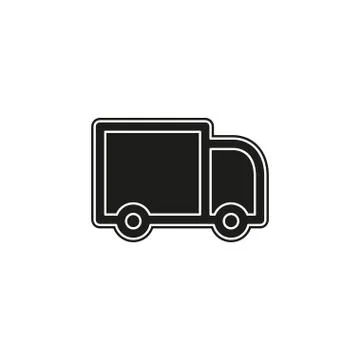 Delivery truck icon isolated on white background. Vector simple illustration Stock Illustration
