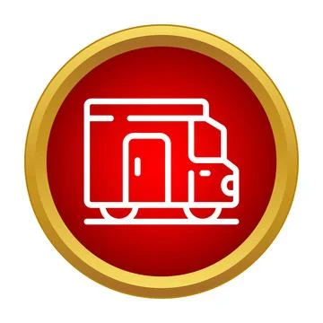Delivery truck icon representing shipping logistics service Stockillustratie