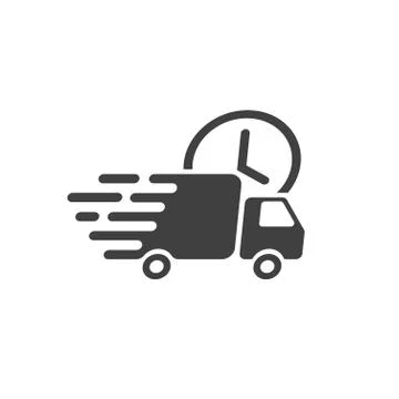 Delivery truck icon vector, fast shipping cargo van, courier transportation Stock Illustration