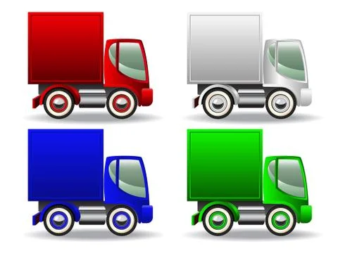 Delivery truck icons Illustrazione stock