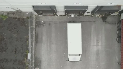 Delivery Truck Reversing Into A Loading Dock Of A Warehouse In Dublin, Stock Footage 200680902