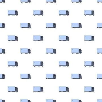 Delivery truck seamless pattern for logistics and transportation Stock Illustration