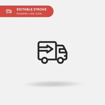 Delivery Truck Simple vector icon. Illustration symbol design template for we Stock Illustration