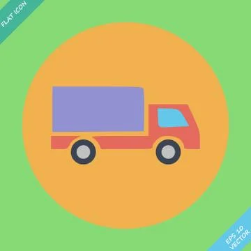 Delivery truck - Vector icon Stock Illustration