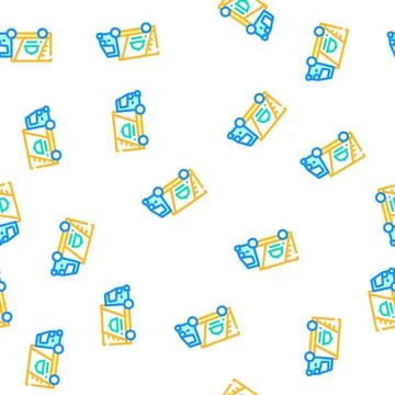 Delivery truck vector seamless pattern flat 스톡 일러스트