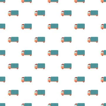 Delivery trucks repeating pattern for logistics and shipping Ilustração Stock