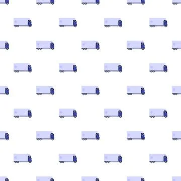 Delivery trucks repeating pattern representing logistics and transport Stock Illustration