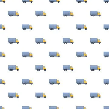 Delivery trucks repeating pattern symbolizing global logistics Illustrazione stock