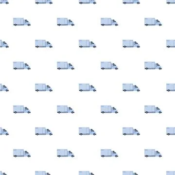 Delivery trucks repeating pattern symbolizing transport and logistics Stock Illustration