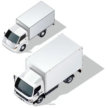 Delivery trucks set Stock Illustration
