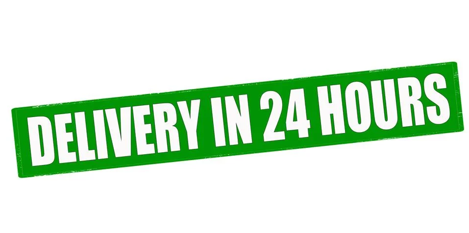 Delivery in twenty four hours Stock Illustration
