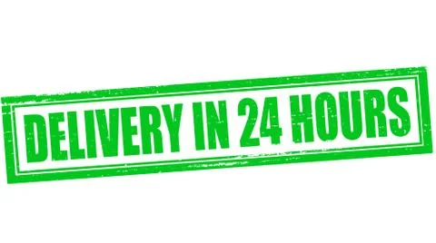 Delivery in twenty four hours Stock Illustration