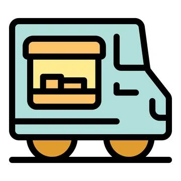 Delivery van carrying parcel boxes for shipping and logistics Illustrazione stock