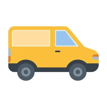 Delivery van clip art vector illustration Stock Illustration