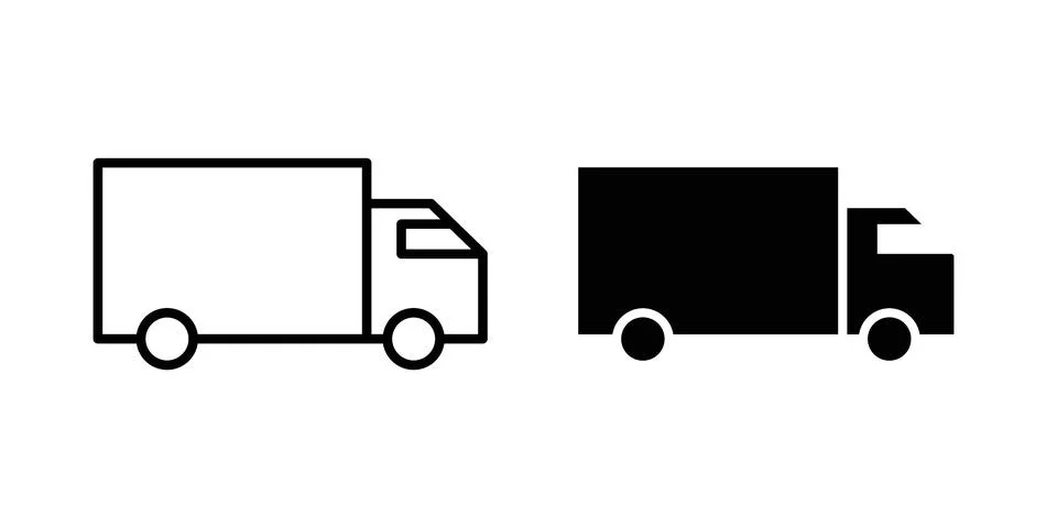 Delivery van icon graphic element. web icon set 库存插图