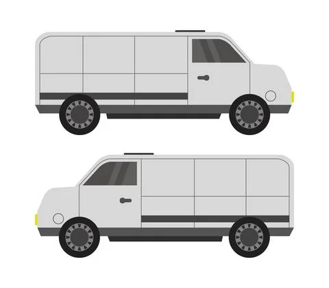 Delivery van icon illustrated in vector on white background Stock Illustration
