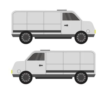 Delivery van icon illustrated in vector on white background Stock Illustration