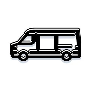Delivery van icon for logistics and transport service Stock Illustration