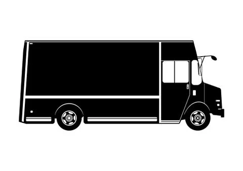 Delivery van. Stock Illustration