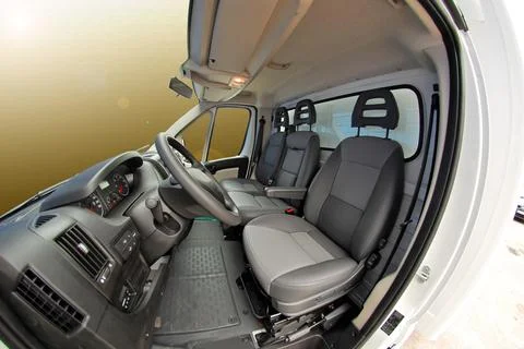 Delivery van interior Fotos Stock