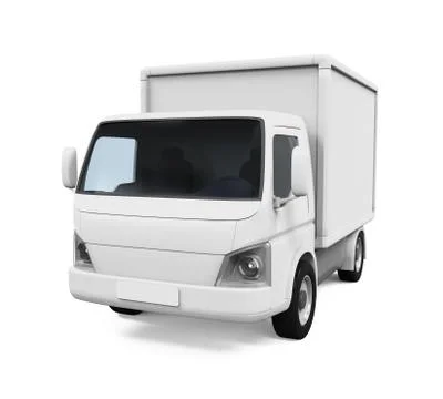 Delivery Van isolated Stock Illustration