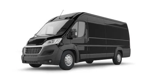 Delivery Van Isolated on White Stock Illustration