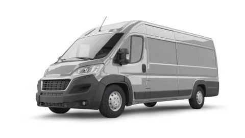 Delivery Van Isolated on White Stock Illustration