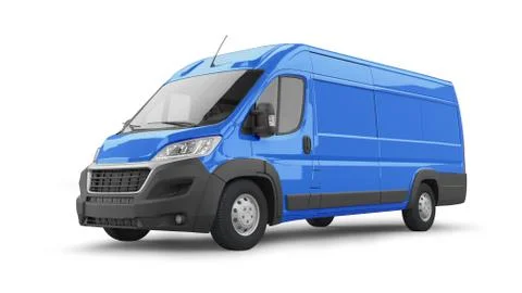 Delivery Van Isolated on White Stock Illustration