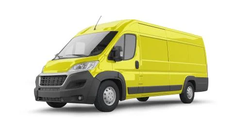 Delivery Van Isolated on White Stock Illustration