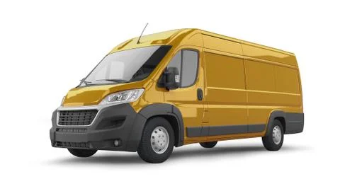 Delivery Van Isolated on White Illustrazione stock