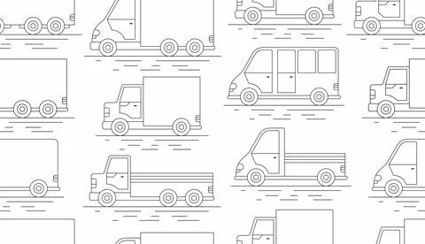 Delivery Van pattern Stock Illustration