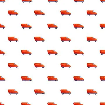 Delivery van repeating pattern illustrating shipping services Stock Illustration