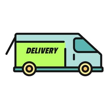 Delivery van transporting goods for express shipping service Stockillustratie