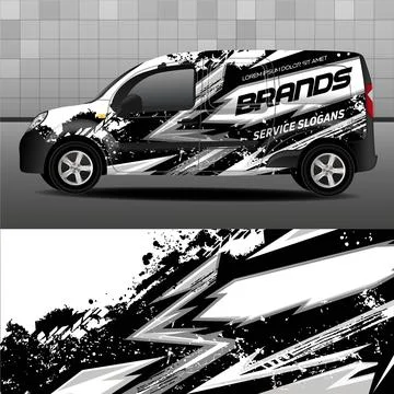 Delivery van vector design Stock Illustration
