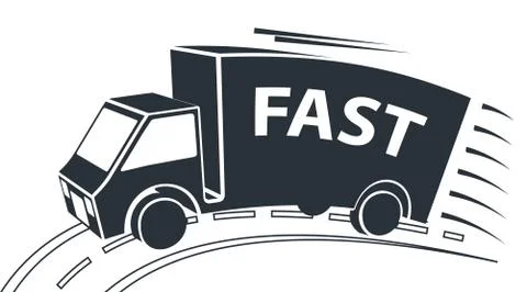 Delivery Van, Vector Illustration Stock Illustration