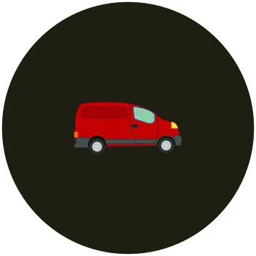 Delivery van on white background, vector Stock Illustration