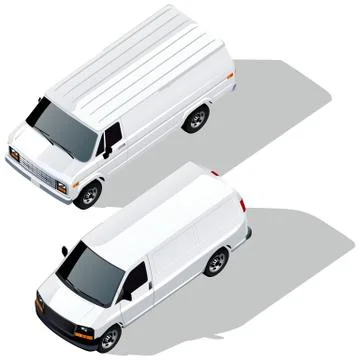 Delivery vans set Illustrazione stock