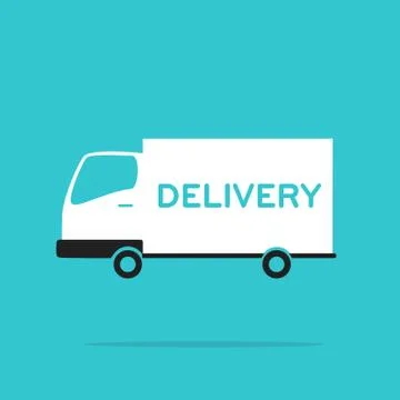 Delivery vector car. Flat illustration 스톡 일러스트