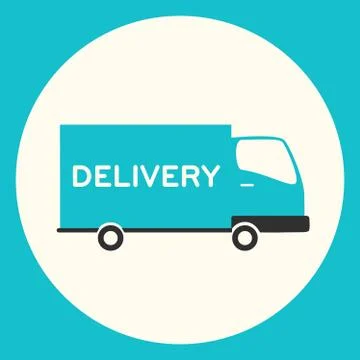 Delivery vector car. Flat illustration 스톡 일러스트