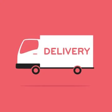 Delivery vector car. Flat illustration Ilustração Stock