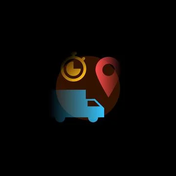 Delivery. Vector icon in gradient style. Editable illustration Stock Illustration