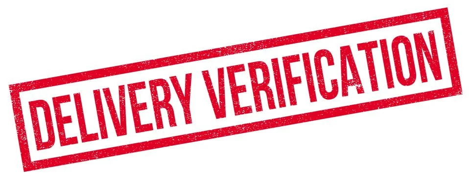 Delivery Verification rubber stamp Stock Illustration