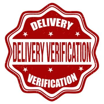 Delivery verification stamp Stock Illustration