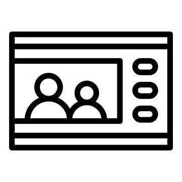 Delivery video intercom icon outline vector. Door system Illustrazione stock