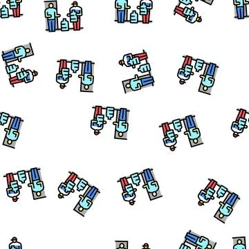 Delivery water vector seamless pattern Stock Illustration