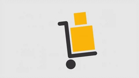Delivery workers stick figures glyphs animation set Video stock 325400571