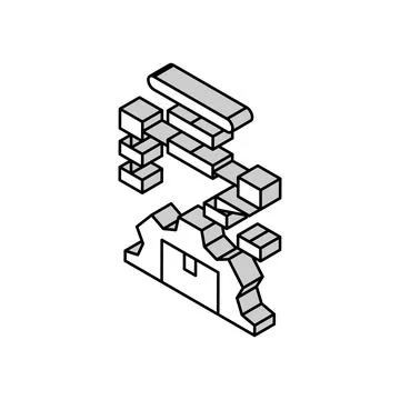 Delivery working process isometric icon vector illustration 스톡 일러스트